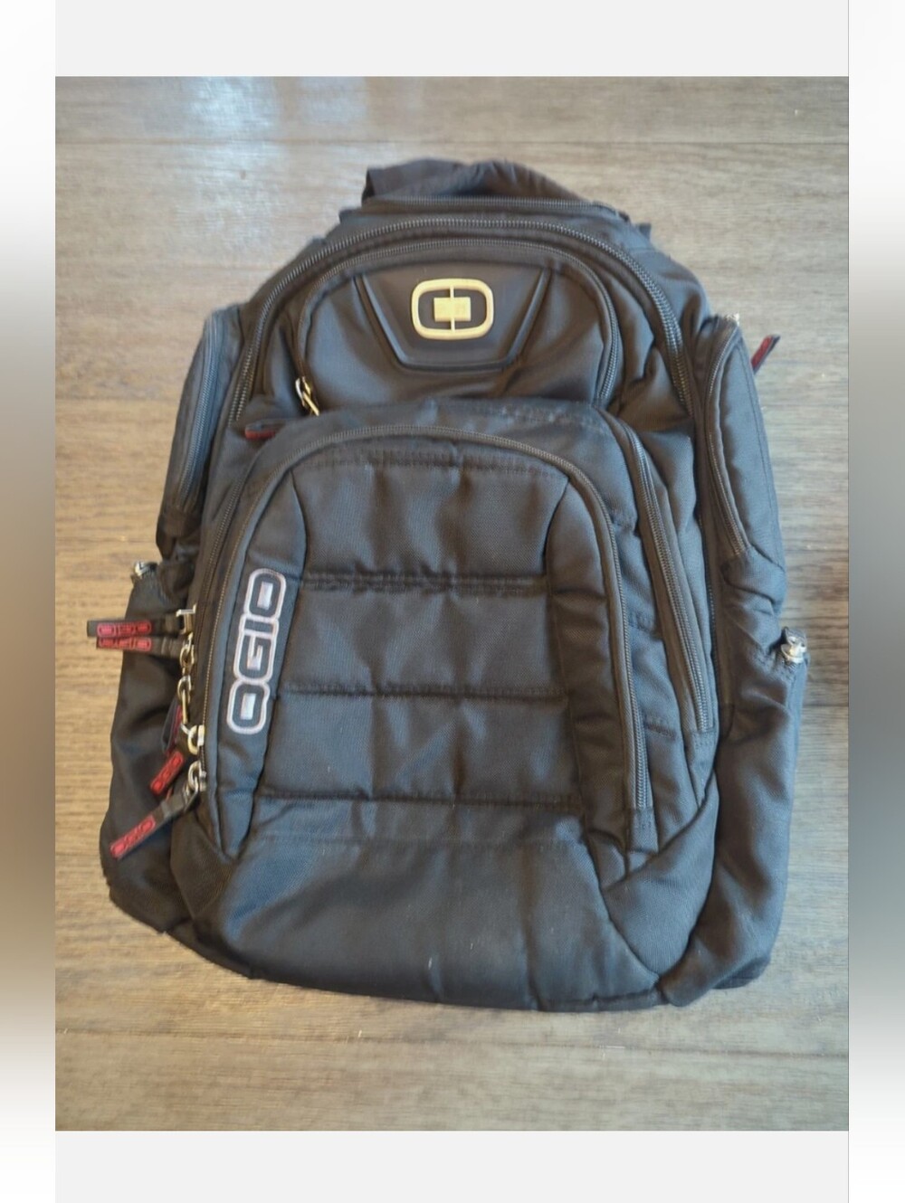 OGIO Black Backpack with Red Zipper Accents Laptop Bag